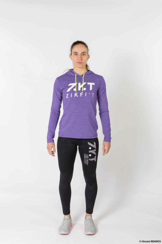 T-shirt Fit' Femme longue sleeves Violet